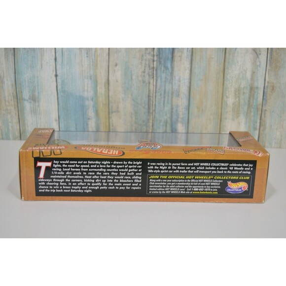 1999 Hot Wheels A NIGHT AT THE RACES 48' Ford Woodie Trailer & Sprint Car NEW - Picture 3 of 7